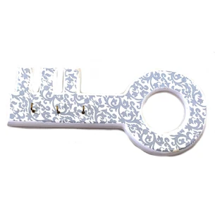 Key holder Wooden key, white painted (27x12x2 cm) made of solid wood