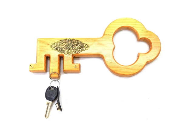 Фото 2 - Key holder Wooden key (27x12x2 cm) made of solid wood