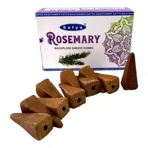 Rosemary Backflow Dhoop Cone (Розмарин) (Satya) 10 конусов в упаковке