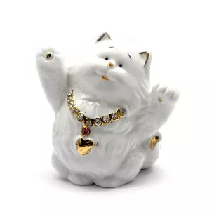 Porcelain cat (10x9x6 cm)