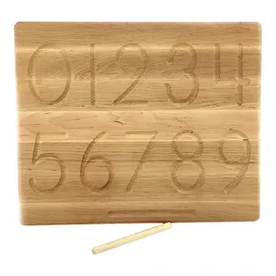 Digital board, according to the Montessori system (35*29*1.8 cm), solid alder, stylus-2 pcs., covered with linseed oil.