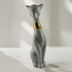 Кошка керамическая белая (23х8х6 см)