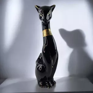 Кошка керамическая черная (27,5х7,5х9 см)