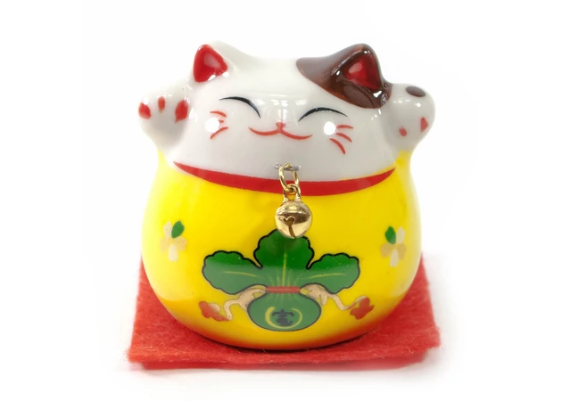 Фото 1 - Cat Maneka-neko yellow (5x5x5 cm)