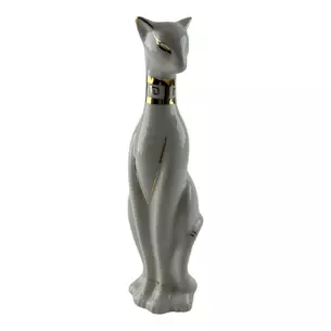 White ceramic cat (20.7x5.7x5.4 cm)