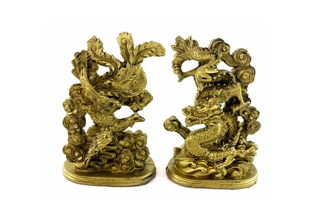 Фото 1 - Dragon and Phoenix stone crumb (dragon 14x1x5.5 cm, phoenix 14.5x9x5.5 cm)