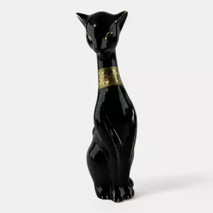 Кошка керамическая черная (22,5х8х6,3 см)