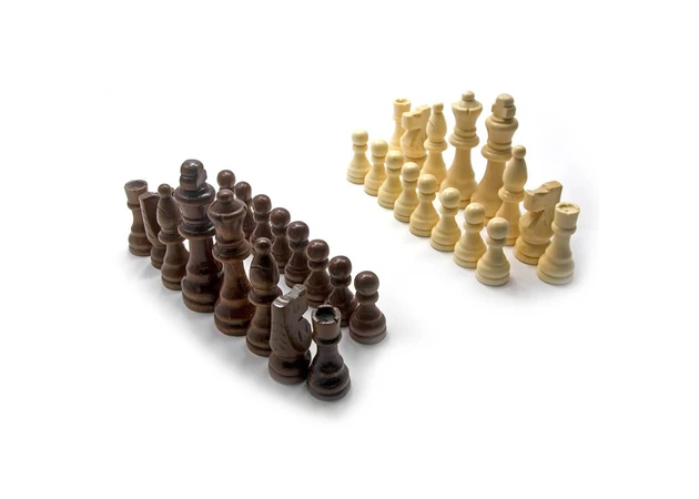 Фото 1 - Wooden chess figures in a blister pack (h figures 4-9 cm, d-2-2.8 cm) (3.5)