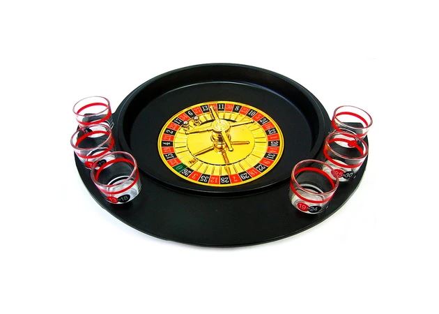 Фото 1 - Roulette with glasses black (30x27x6 cm) (6 glasses)