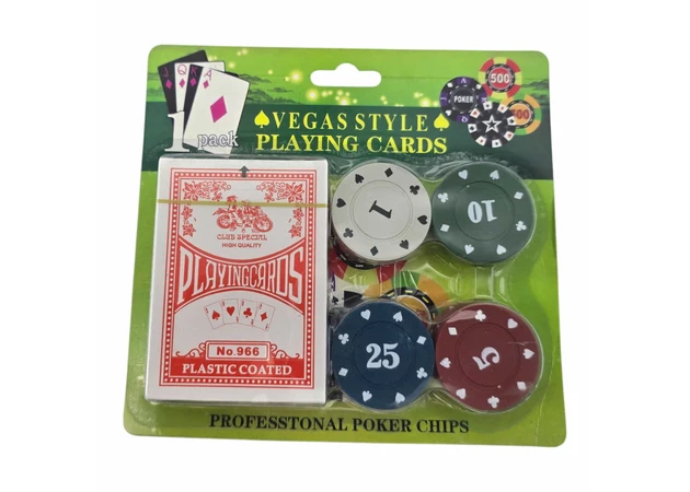 Фото 1 - Poker chips (40 pieces) with cards