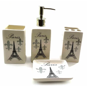 Paris ceramic bathroom set (22x23x8 cm)