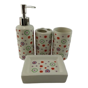 Bathroom set ceramic floral glades.