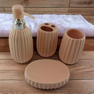 Light peach bathroom set