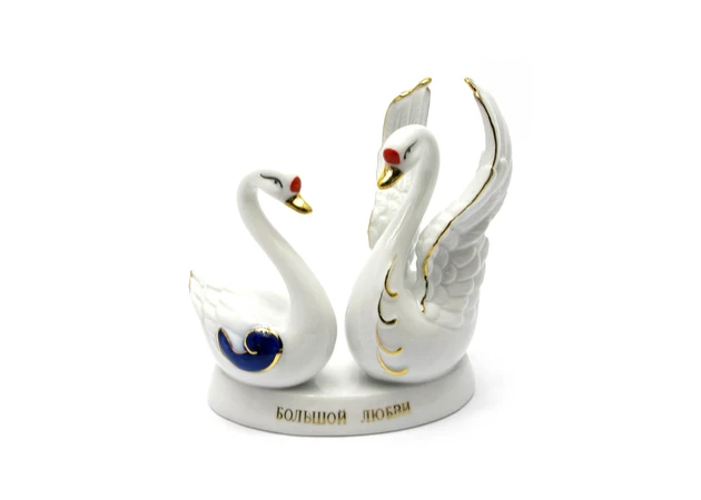 Фото 1 - A pair of porcelain swans (13.5x12x5 cm)