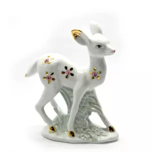 Porcelain deer (13.5x11x5 cm)