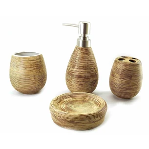 Ceramic brown bathroom set (23x27.5x9 cm)