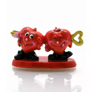 Фигурка 2 Сердечка со стрелой (2 шт/уп) (4,5х8,5х3 см)