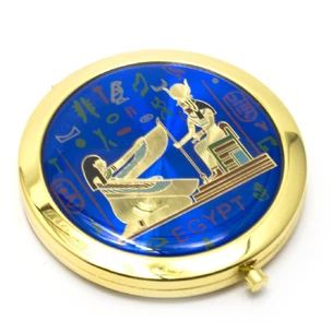 Cosmetic mirror Egypt gold (d-7 cm) (in a box + cover) F