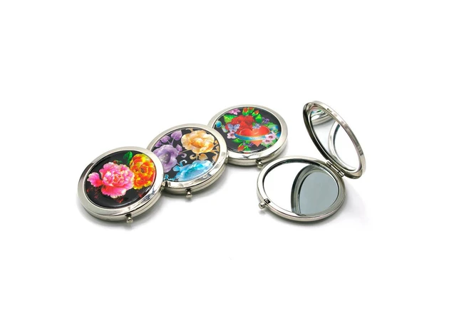 Фото 1 - Cosmetic mirror Flowers chrome (d-7 cm)