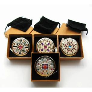Cosmetic mirror Ornament with stones (in a box + cover)