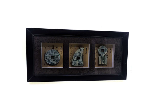 Фото 1 - Painting Ancient Chinese Coins (36.5x18.5x3 cm) A