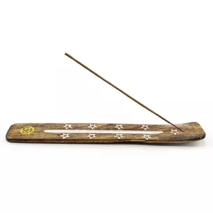 Aroma stand Ski Om mango wood (26x4x0.5 cm)