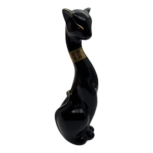 Black ceramic cat (27.5x7.5x9 cm)
