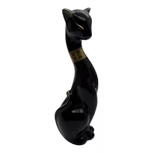 Black ceramic cat (27.5x7.5x9 cm)