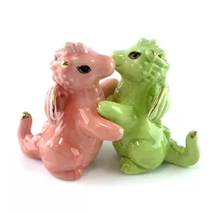 Salt and pepper shaker porcelain Dragons (8x5x3 cm)
