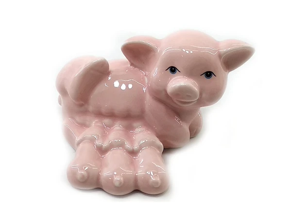 Фото 1 - Pig with piglets porcelain pink (8.5x6.5x5.5 cm)