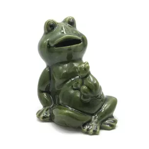 Ceramic frog (10x9x8 cm)