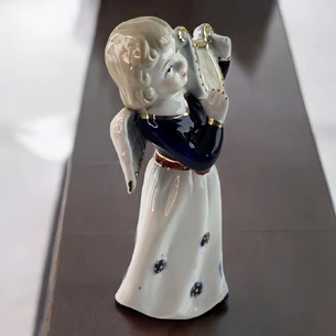 Figurine of an angel with a harp Heavenly Symphony (14.6x7 cm)