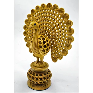 Peacock wooden carving (16cm)