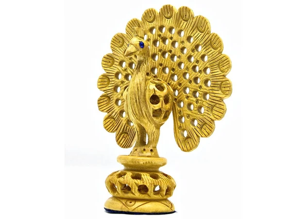 Фото 1 - Wooden carved peacock (10 cm)