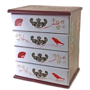 Chest of drawers Birds (Ash) (22x15x26 cm.)