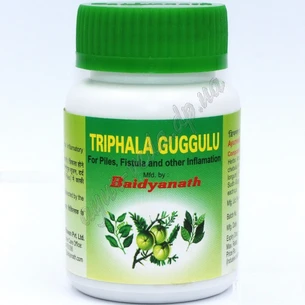 ! Трифала Гуггул Байдьянатх 80таб. термин 08/25 включительно, Triphala, Trifala Guggulu Baidyanath, Трифала, трипхала, проверенный ре