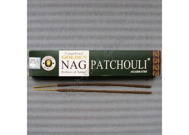 Фото 1 - !Пахощі Vijayshree Golden Nag Patchouli 15г, Благовоние пыльцовое Аромапалочки масальные благовония Голден Наг Пачули, Аюрведа З