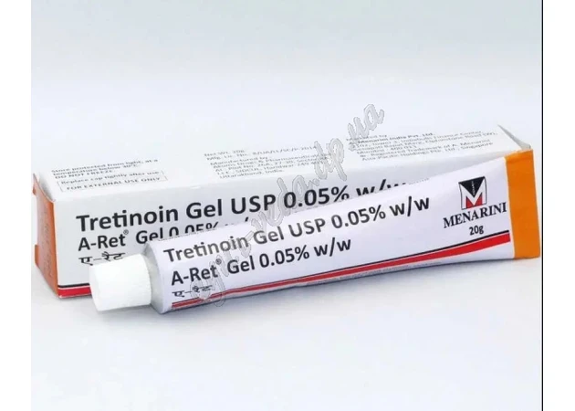 Фото 1 - !Ретінол гель 0,05% Менаріні 20г, Ретинол менарини, Tretinoin Retinol Gel Menarini, Третиноин гель от прыщей и морщин, Аюрведа З