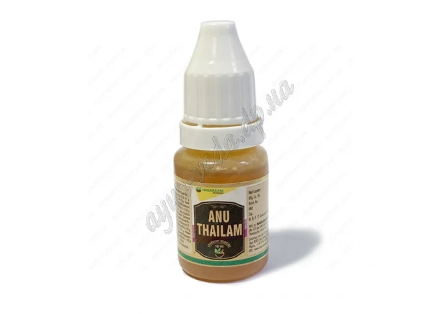 Фото 1 - Anu Tailam 10ml Nagarjuna, Anu tailam Nagarjuna, Anu tailam Nagarjuna, nasal oil, nasal drops, Ayurveda