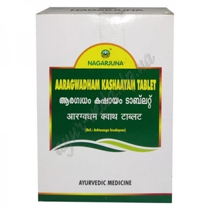 Aragwadada kashaya 100 tab. Nagarjuna, ARAGWADHADI KASHAYA, Aaragwadham Kashaayam, Nagarjuna, help the liver and the whole body, Ayur