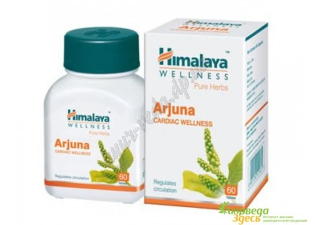 Фото 1 - Arjuna Himalaya, 60 tablets, Arjuna Himalaya, complex solution of heart problems, Ayurveda