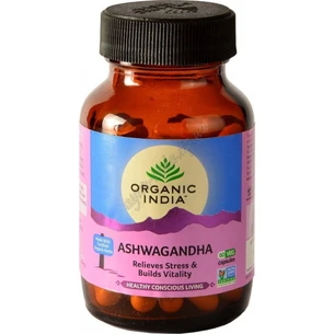 Ashwagandha 60 cap Organic, Ashwagandha Organic, Organic India Ashwagandha, will relieve fatigue, restore strength, Ashwagandha Org
