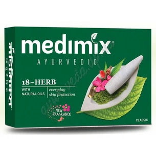 Ayurvedic soap Medimix Medimix 18 May 125g, Medimix Ayurvedic 18-Herb Soap Cholayil Ltd, Ayurveda