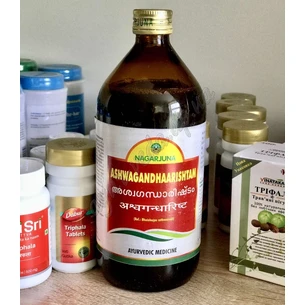 Ashwagandharista Nagarjuna 450 ml, Ashwagandharishtham, Nagarjuna Ashwagandhaarishtam, normalizes the work of the body, Ayurveda Zd