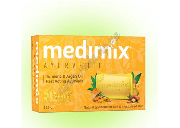 Фото 1 - Ayurvedic soap Medimix Sandal, 125 g with Sandal and Helladi, Ayurvedic soap Medimix Sandal, Medimix Sandal Cholayil Ltd, Ayu