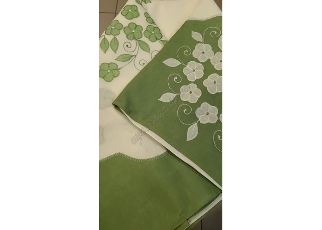 Фото 1 - Cotton Club cotton sarees -2 White Khaki, Ayurveda