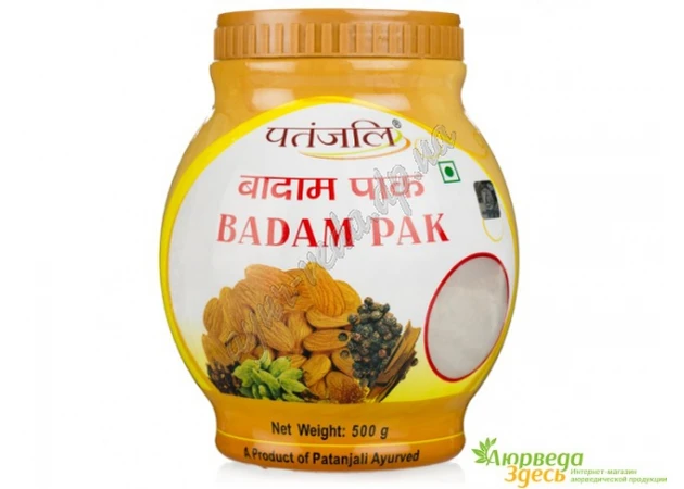 Фото 1 - Бадам Пак Патанджали, Badam Pak Divya Patanjali, 0,25 кг укрепляющий миндальный тоник Аюрведа Здесь