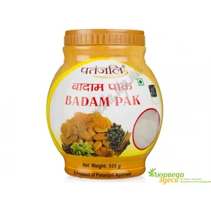 Бадам Пак Патанджали, Badam Pak Divya Patanjali, 0,25 кг укрепляющий миндальный тоник Аюрведа Здесь