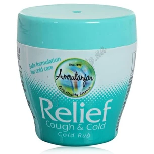 Бальзам Амрутанджан Релиф от простуды 30г, Amrutanjan Relief Cough & Cold Rub, проверенное временем действие!, Аюрведа Здесь