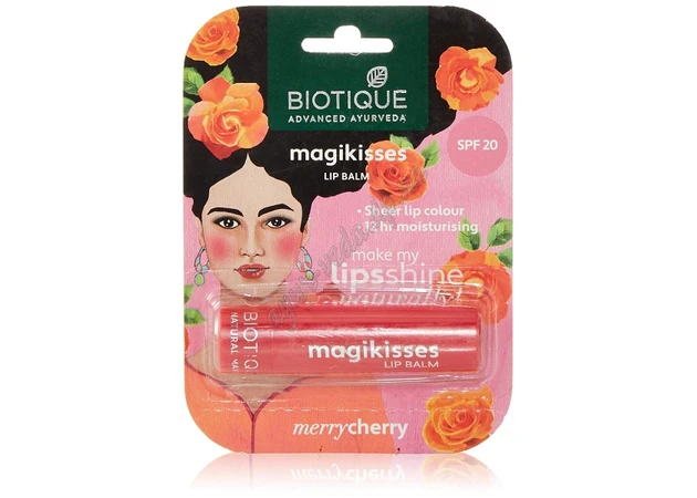 Фото 1 - Бальзам для губ Меджик Кисс 4г Биотик SPF20, Biotique Natural Makeup Magikisses Lip Balm, Аюрведа